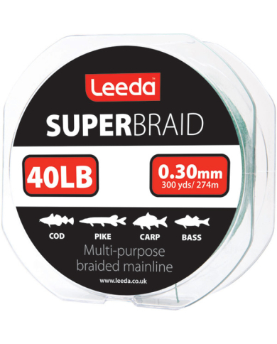 Leeda Super Braid Fishing Line - 300 Yard Spool