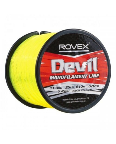 Rovex Devil Mono 1/4lb Spool Neon Yellow