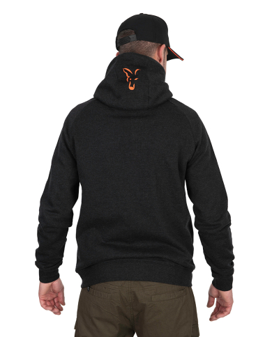 Fox Collection Lightweight Hoodie Black & Orange