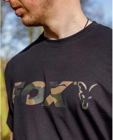 Fox Camo Logo Black T-Shirt