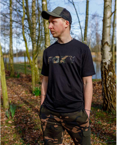 Fox Camo Logo Black T-Shirt