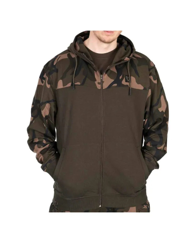 Fox Lightweight Khaki & Camo Split Zip Hoodie