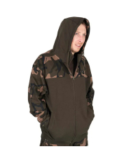 Fox Lightweight Khaki & Camo Split Zip Hoodie
