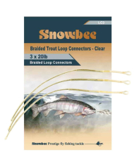 Snowbee Braided Trout Loop Connectors Clear 3x20lb