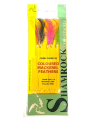 Shamrock Coloured Mackerel Feathers - Size 2/0