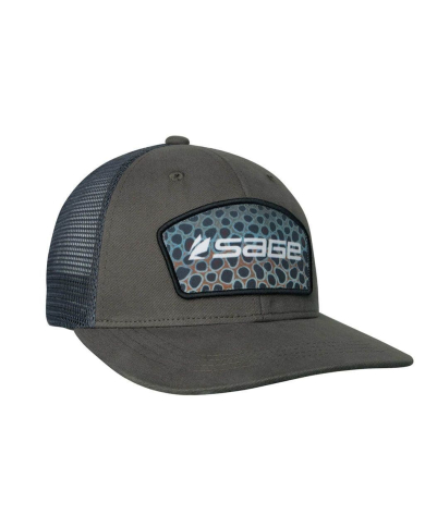 Sage Patch Trucker Hat Green - Brown Trout